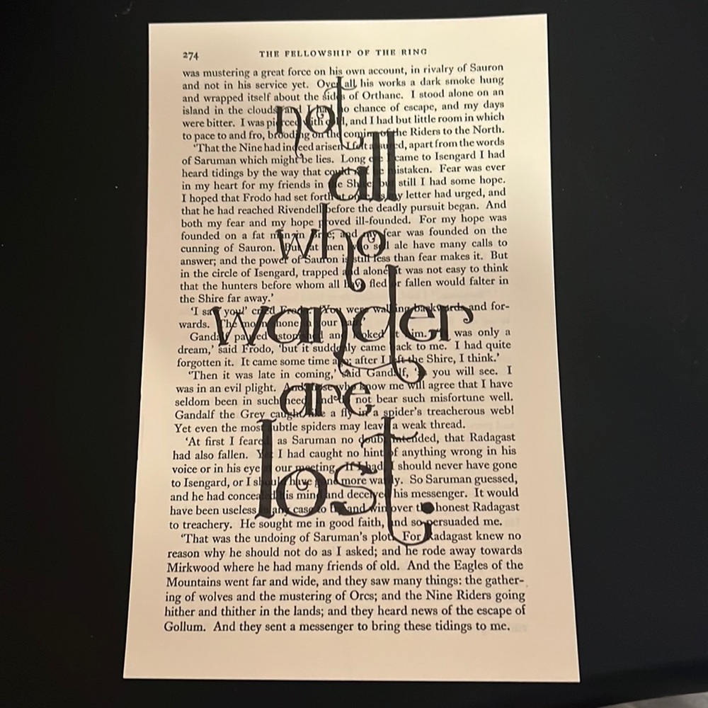 Lord of the Rings Quote Wall Art Print
